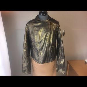 Rock & Republic Gold denim motorcycle jacket